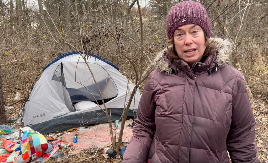 Heath visits homeless camps